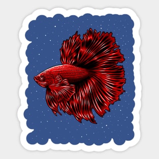 Betta fish in space Sticker